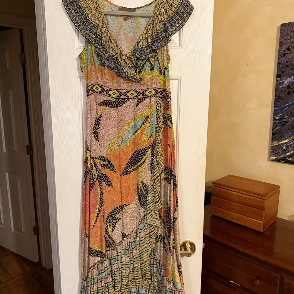 Multicolor Patterned Women's Dress
